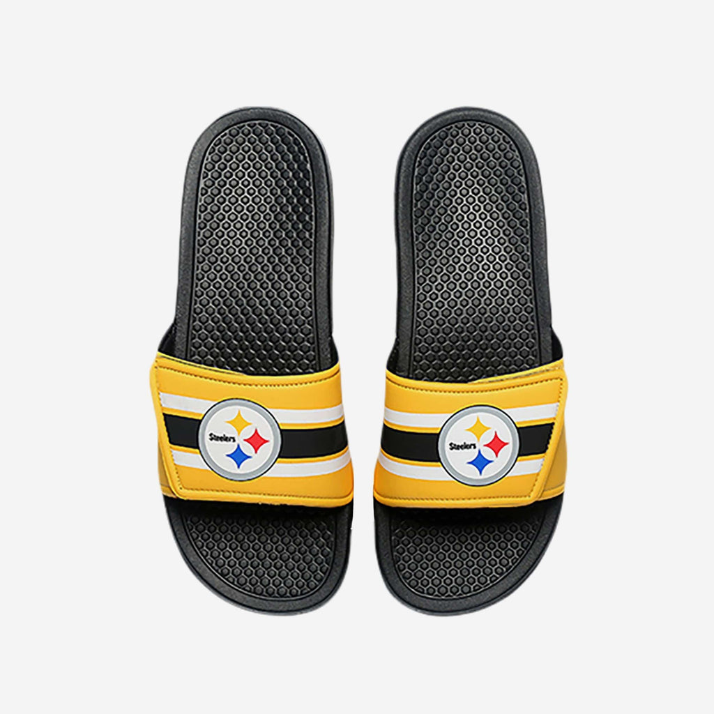 Pittsburgh Steelers Stripe Legacy Sport Slide FOCO S - FOCO.com