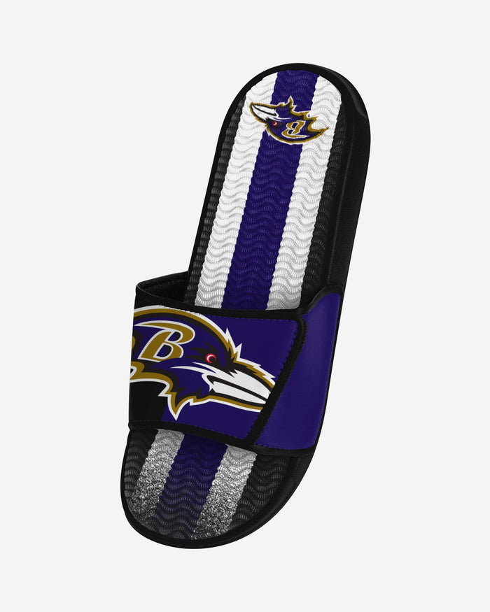 Baltimore Ravens Team Stripe Gel Slide FOCO - FOCO.com