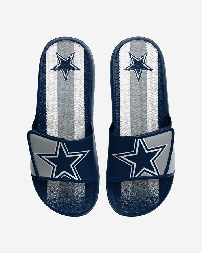 Dallas Cowboys Team Stripe Gel Slide FOCO S - FOCO.com