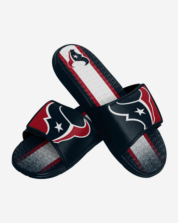 Houston Texans Team Stripe Gel Slide FOCO - FOCO.com