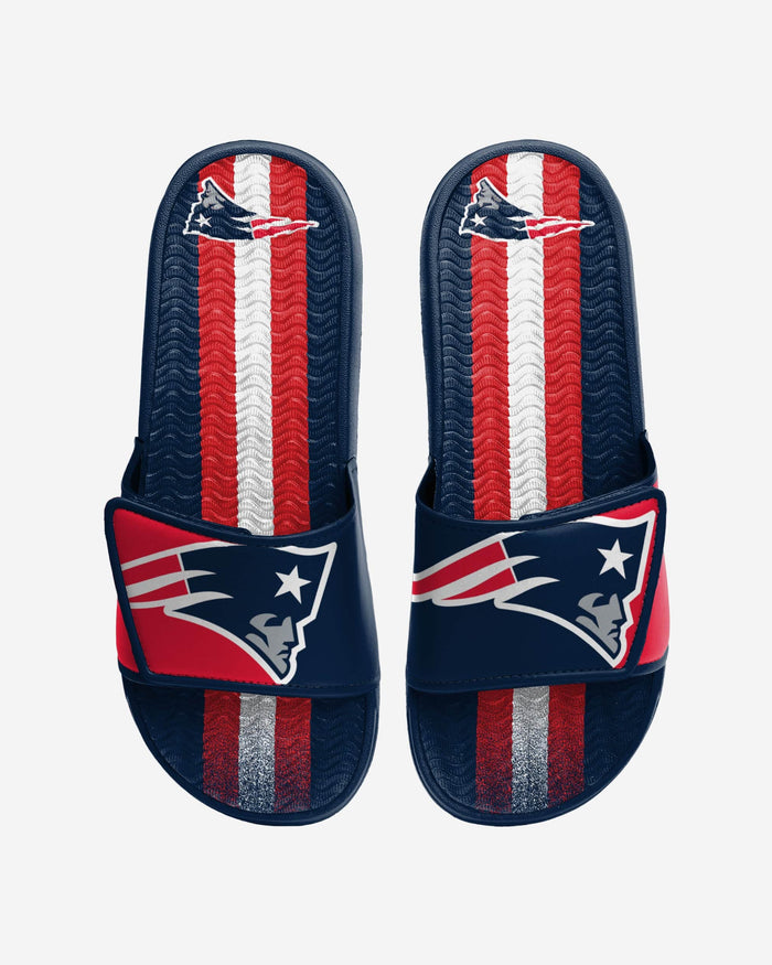 New England Patriots Team Stripe Gel Slide FOCO S - FOCO.com