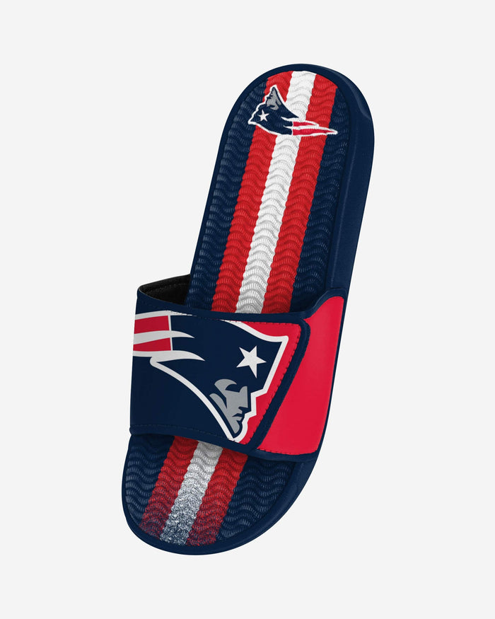 New England Patriots Team Stripe Gel Slide FOCO - FOCO.com