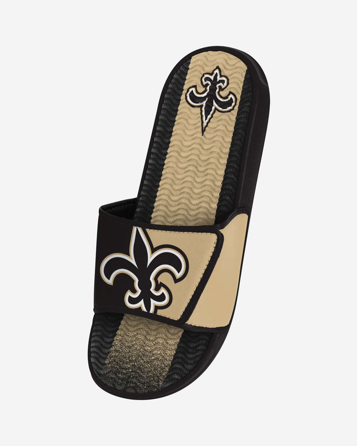 New Orleans Saints Team Stripe Gel Slide FOCO - FOCO.com