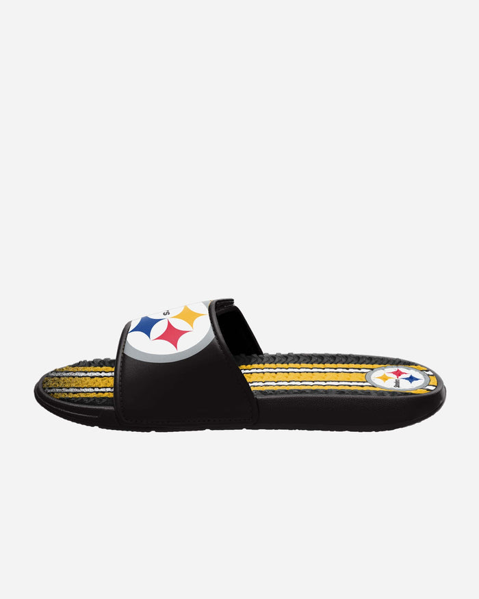 Pittsburgh Steelers Team Stripe Gel Slide FOCO - FOCO.com