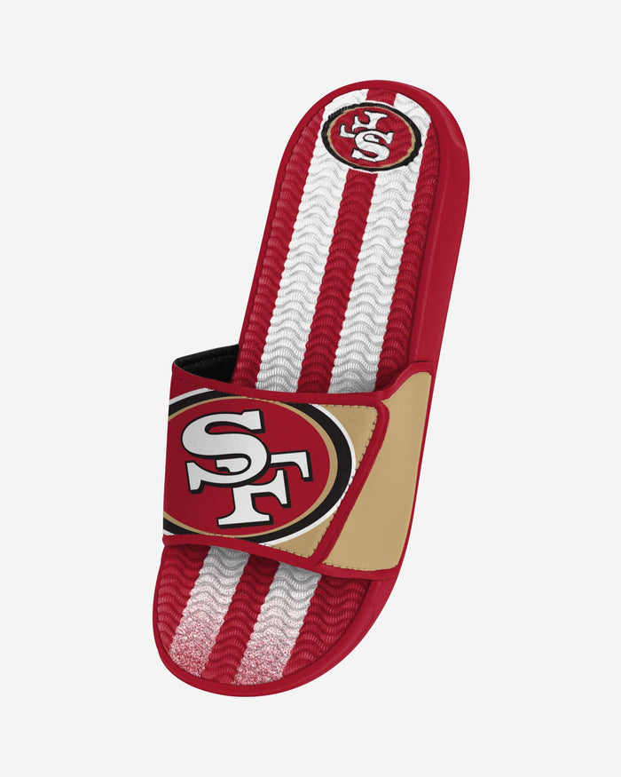 San Francisco 49ers Team Stripe Gel Slide FOCO - FOCO.com
