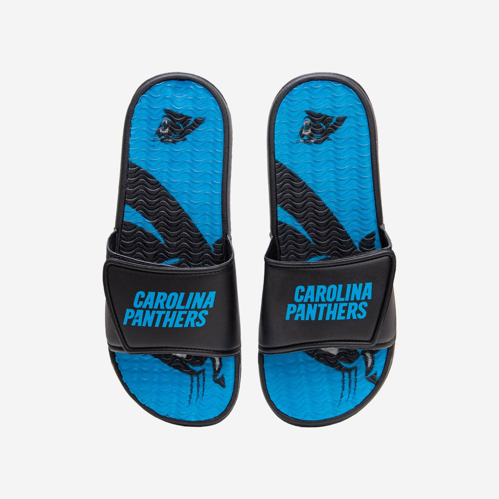 Carolina Panthers Wordmark Gel Slide FOCO S - FOCO.com