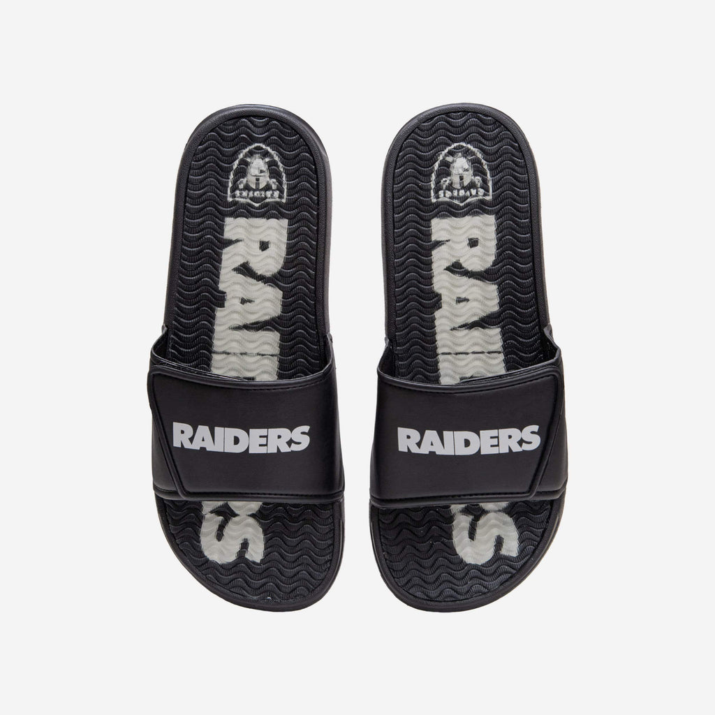 Las Vegas Raiders Wordmark Gel Slide FOCO S - FOCO.com
