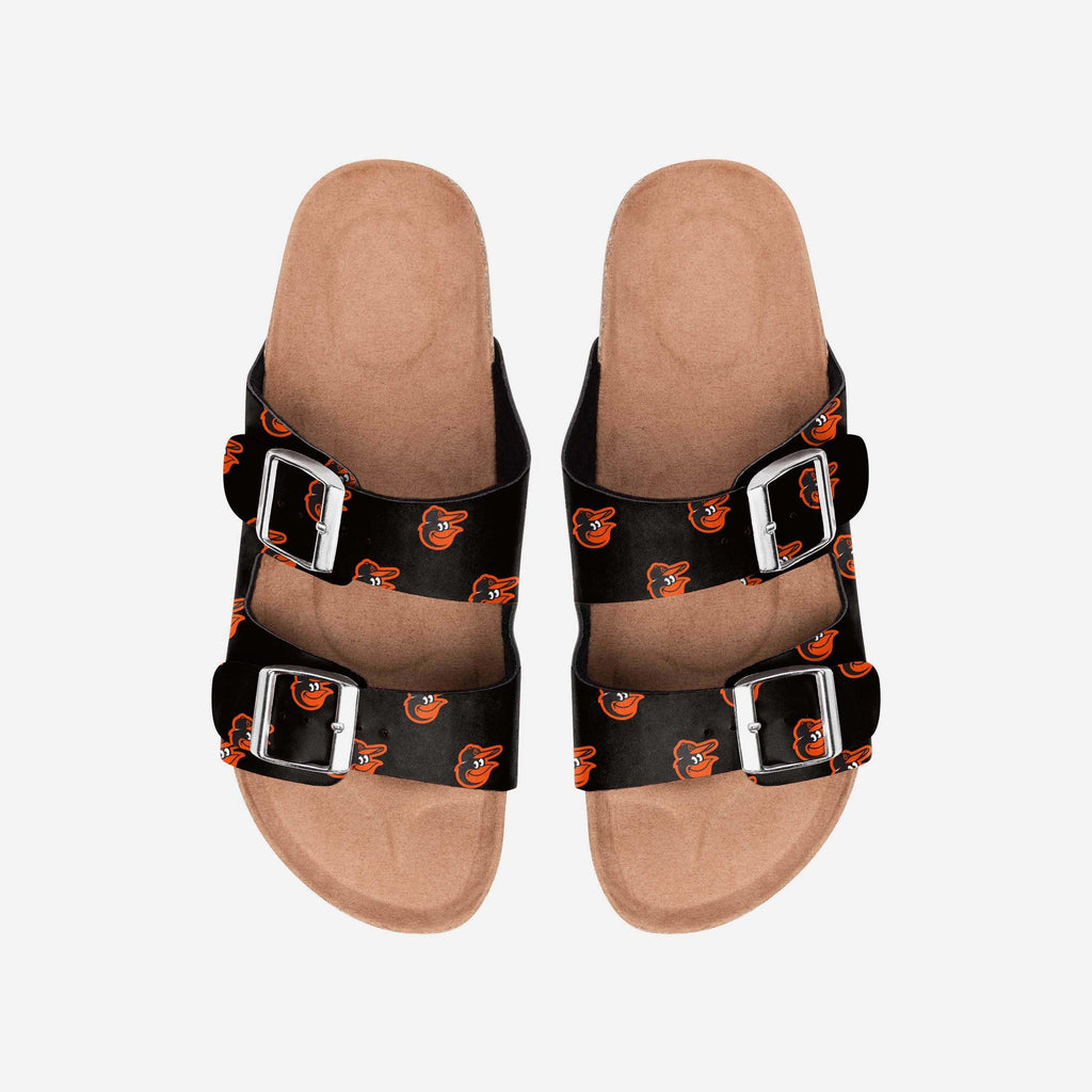 Baltimore Orioles Womens Team Logo Double Buckle Sandal FOCO S - FOCO.com