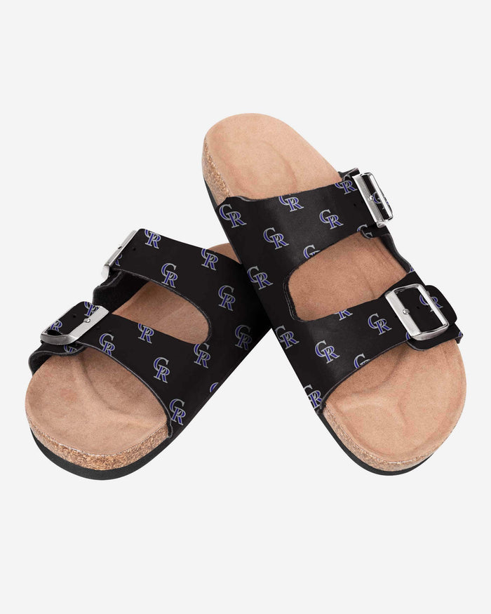 Colorado Rockies Womens Team Logo Double Buckle Sandal FOCO - FOCO.com