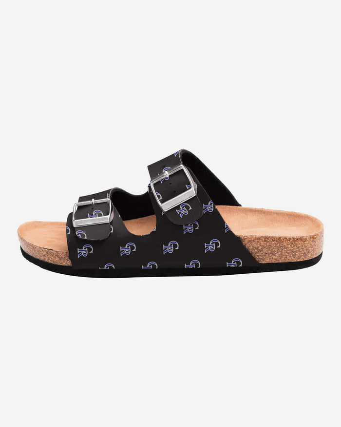 Colorado Rockies Womens Team Logo Double Buckle Sandal FOCO - FOCO.com