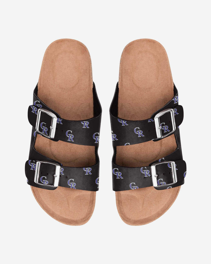 Colorado Rockies Womens Team Logo Double Buckle Sandal FOCO S - FOCO.com