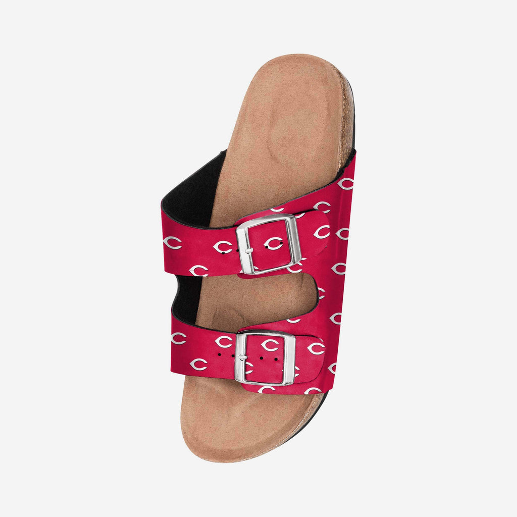 Cincinnati Reds Womens Team Logo Double Buckle Sandal FOCO