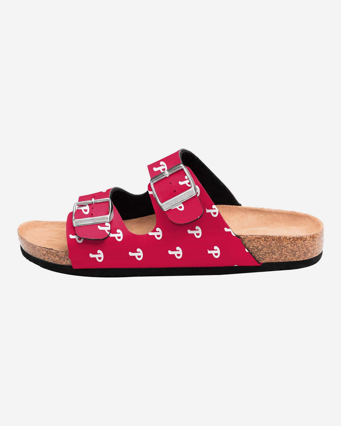 Philadelphia Phillies Womens Team Logo Double Buckle Sandal FOCO - FOCO.com