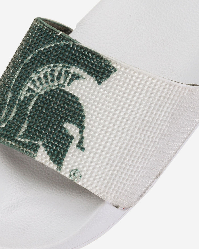 Michigan State Spartans Womens Big Logo Shimmer Slide FOCO - FOCO.com