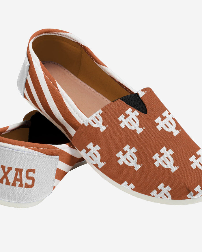 Texas Longhorns Womens Stripe Canvas Shoe FOCO - FOCO.com