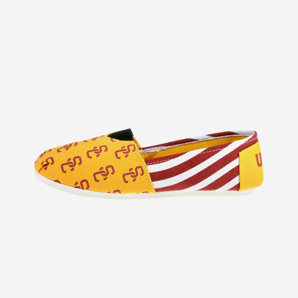 USC Trojans Womens Stripe Canvas Shoe FOCO - FOCO.com