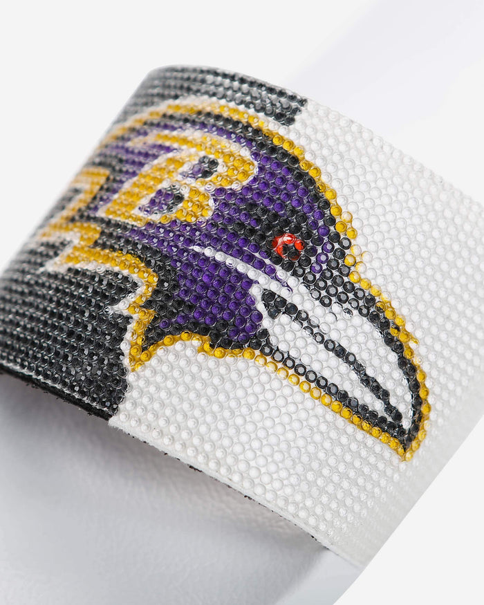 Baltimore Ravens Womens Big Logo Shimmer Slide FOCO - FOCO.com