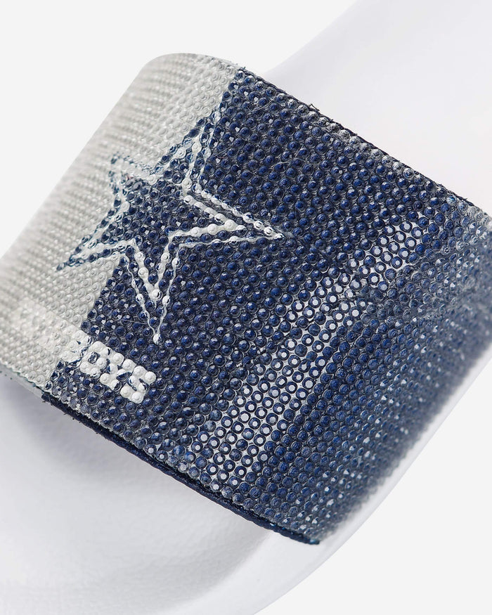 Dallas Cowboys Womens Big Logo Shimmer Slide FOCO - FOCO.com