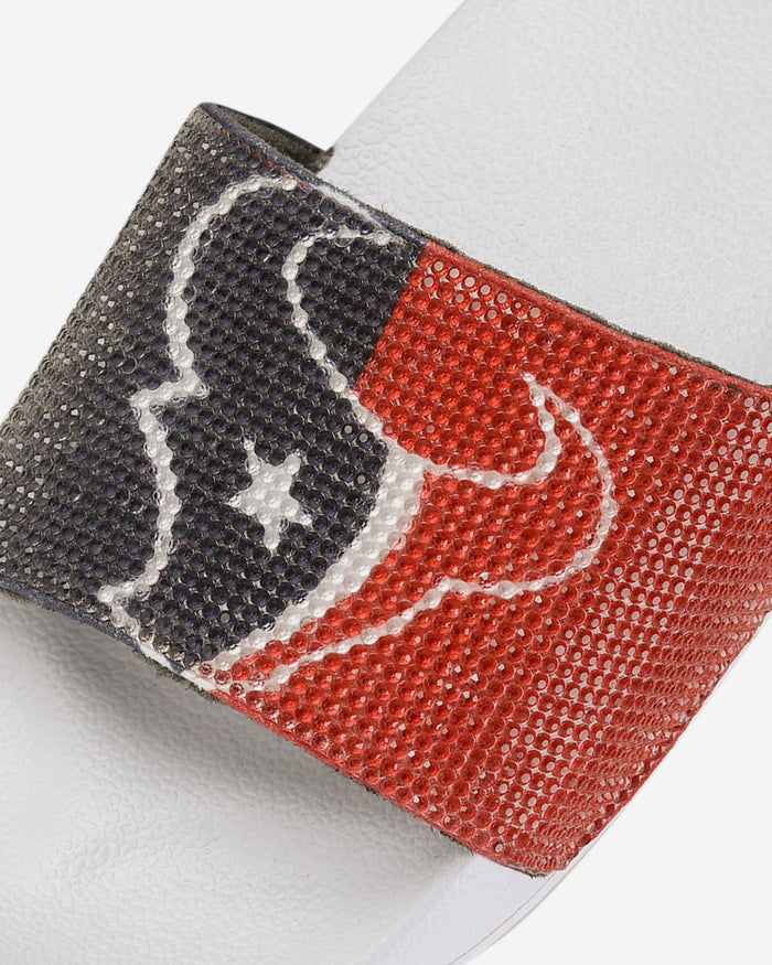 Houston Texans Womens Big Logo Shimmer Slide FOCO - FOCO.com