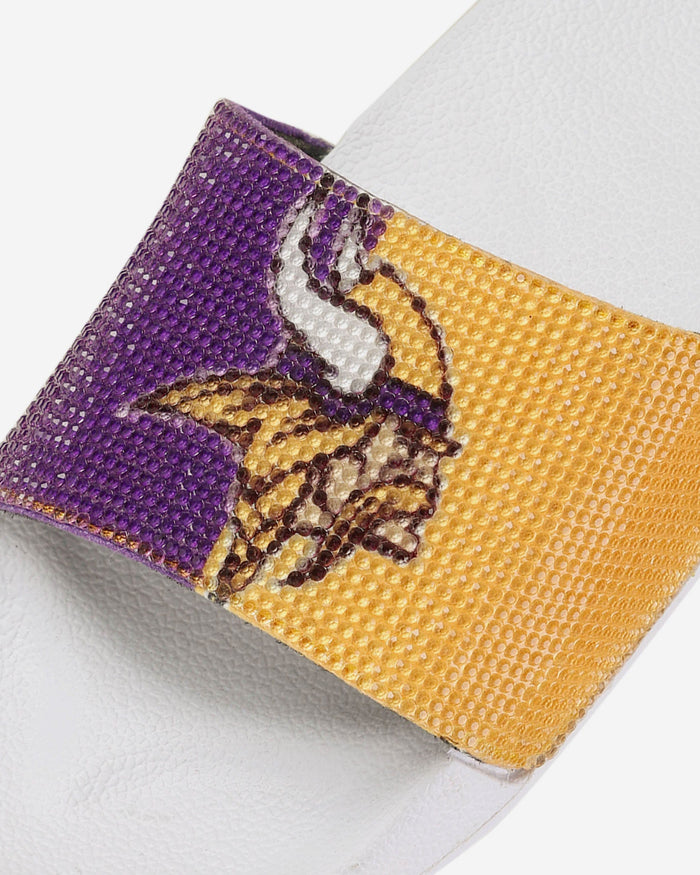 Minnesota Vikings Womens Big Logo Shimmer Slide FOCO - FOCO.com