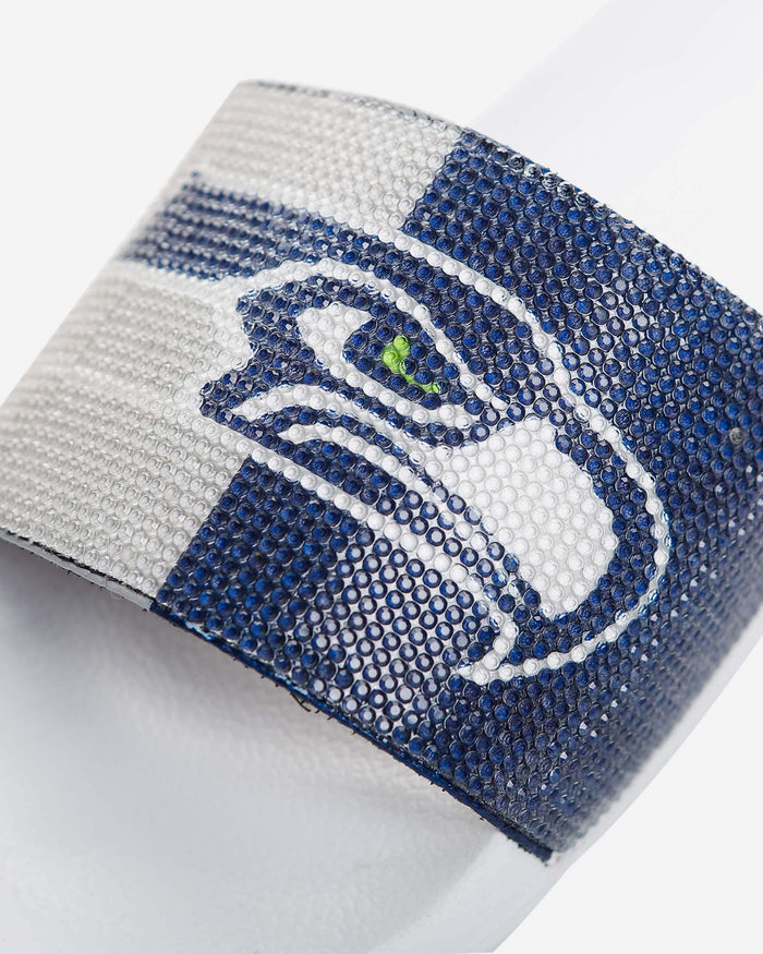 Seattle Seahawks Womens Big Logo Shimmer Slide FOCO - FOCO.com