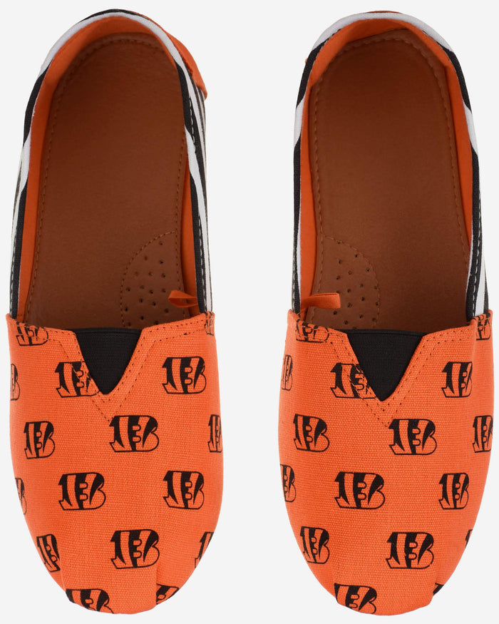 Cincinnati Bengals Womens Stripe Canvas Shoe FOCO - FOCO.com