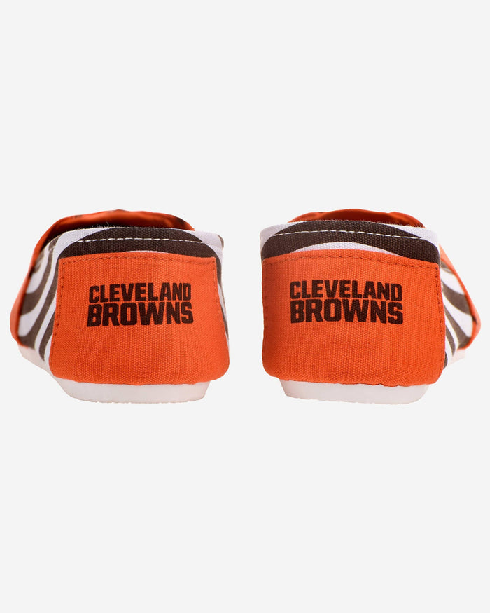 Cleveland Browns Womens Stripe Canvas Shoe FOCO - FOCO.com