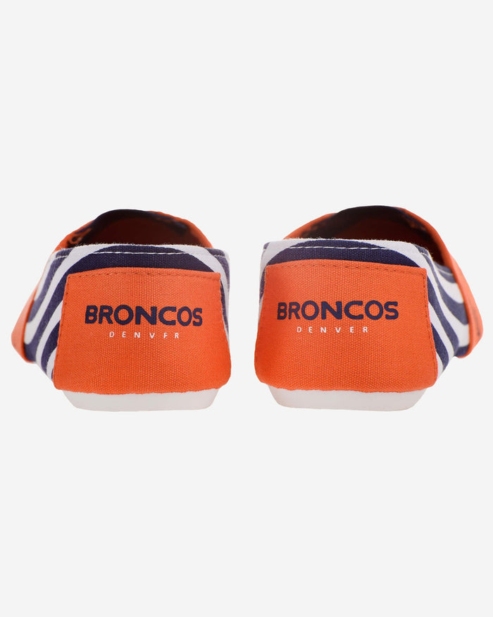 Denver Broncos Womens Stripe Canvas Shoe FOCO - FOCO.com