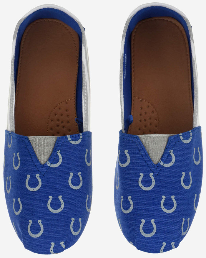Indianapolis Colts Womens Stripe Canvas Shoe FOCO - FOCO.com