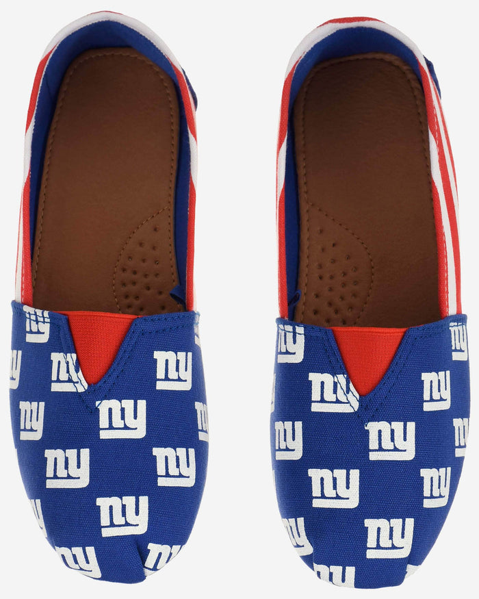 New York Giants Womens Stripe Canvas Shoe FOCO - FOCO.com
