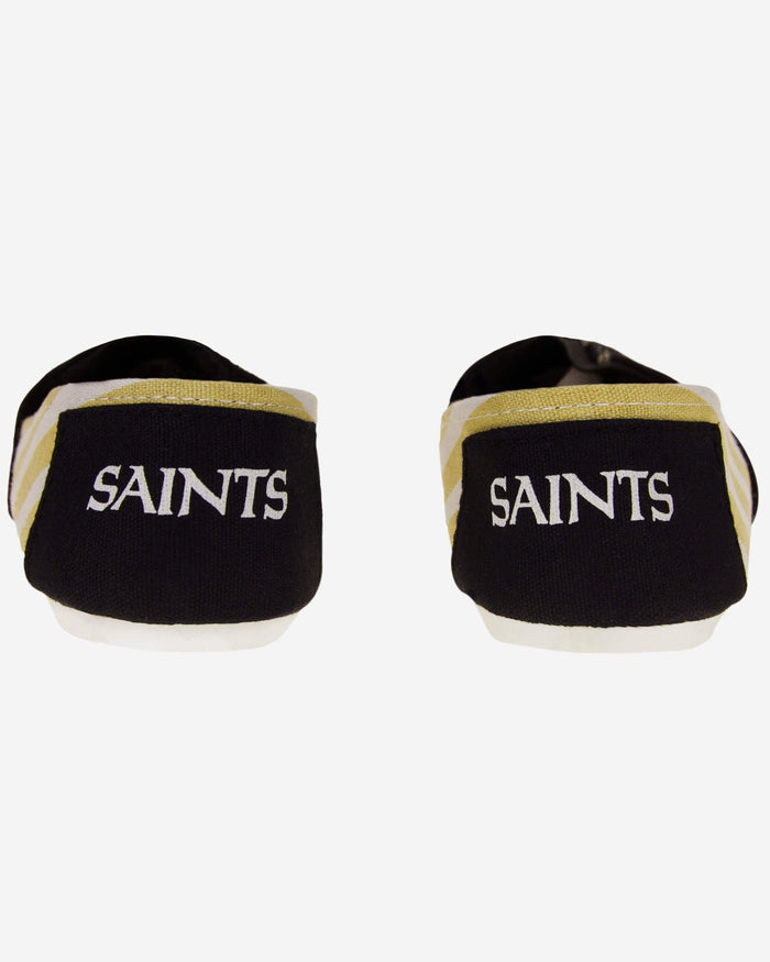 New Orleans Saints Womens Stripe Canvas Shoe FOCO - FOCO.com