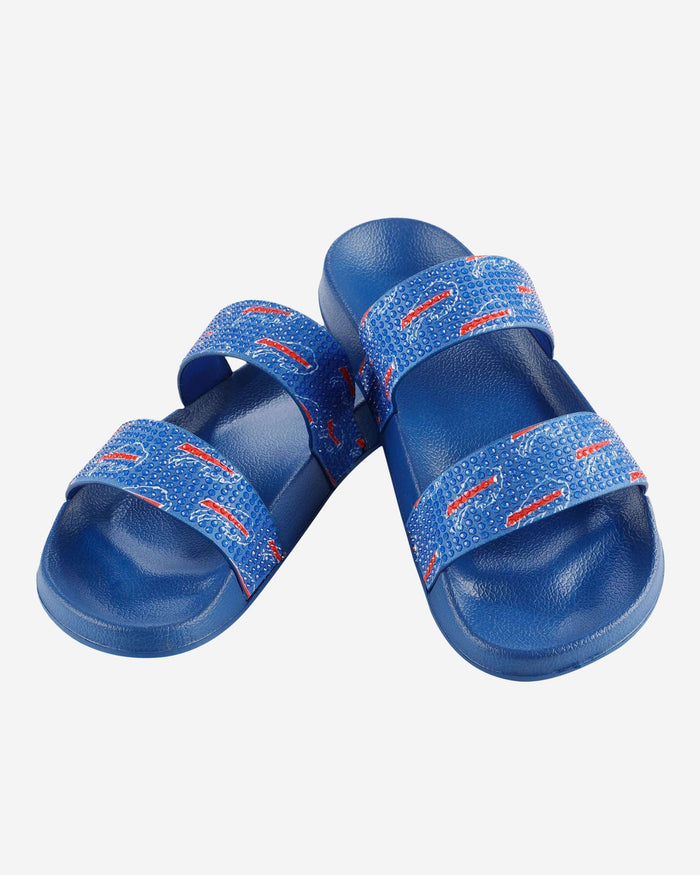 Buffalo Bills Womens Double Strap Shimmer Sandal FOCO - FOCO.com