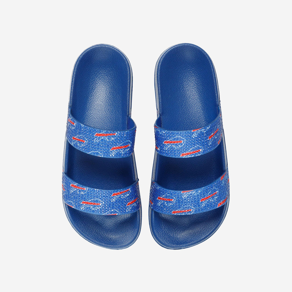 Buffalo Bills Womens Double Strap Shimmer Sandal FOCO S - FOCO.com