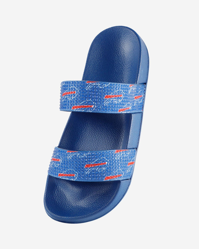 Buffalo Bills Womens Double Strap Shimmer Sandal FOCO - FOCO.com