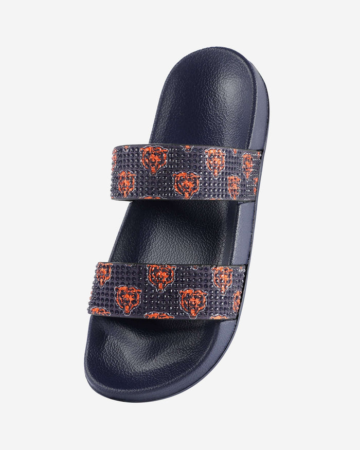 Chicago Bears Womens Double Strap Shimmer Sandal FOCO - FOCO.com