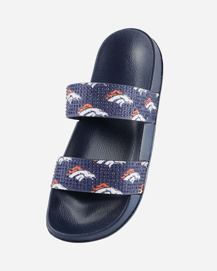Denver Broncos Womens Double Strap Shimmer Sandal FOCO - FOCO.com