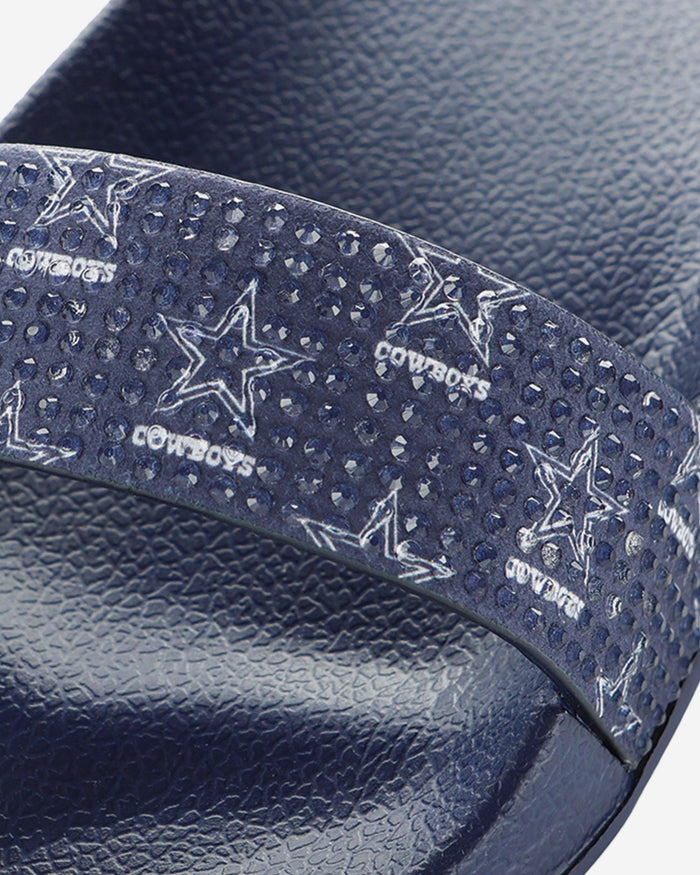Dallas Cowboys Womens Double Strap Shimmer Sandal FOCO - FOCO.com