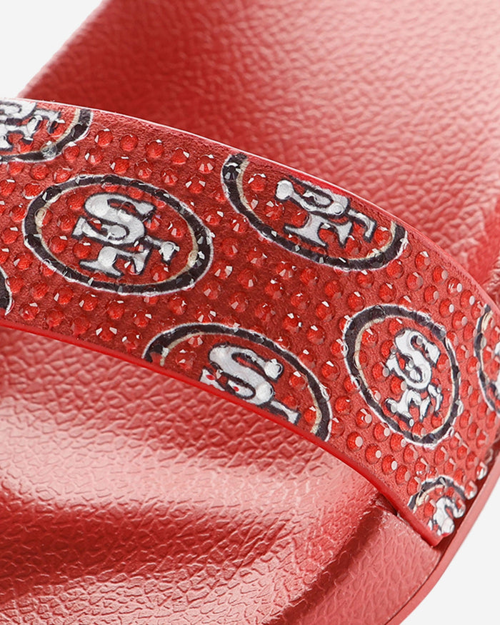 San Francisco 49ers Womens Double Strap Shimmer Sandal FOCO - FOCO.com