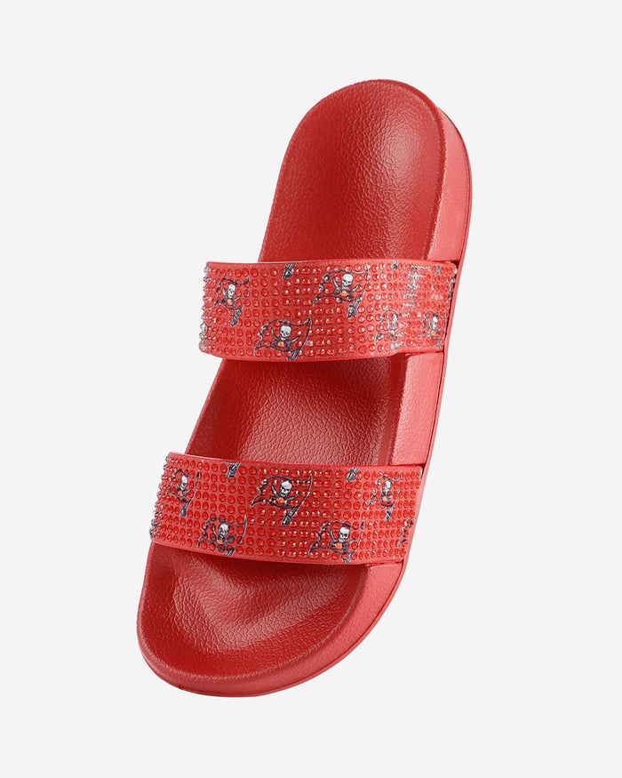 Tampa Bay Buccaneers Womens Double Strap Shimmer Sandal FOCO - FOCO.com