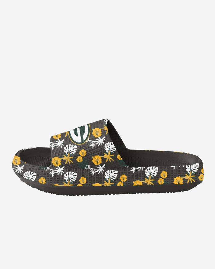 Green Bay Packers Womens Floral Pillow Slide FOCO - FOCO.com