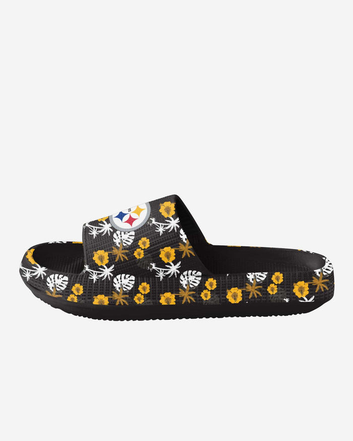 Pittsburgh Steelers Womens Floral Pillow Slide FOCO - FOCO.com