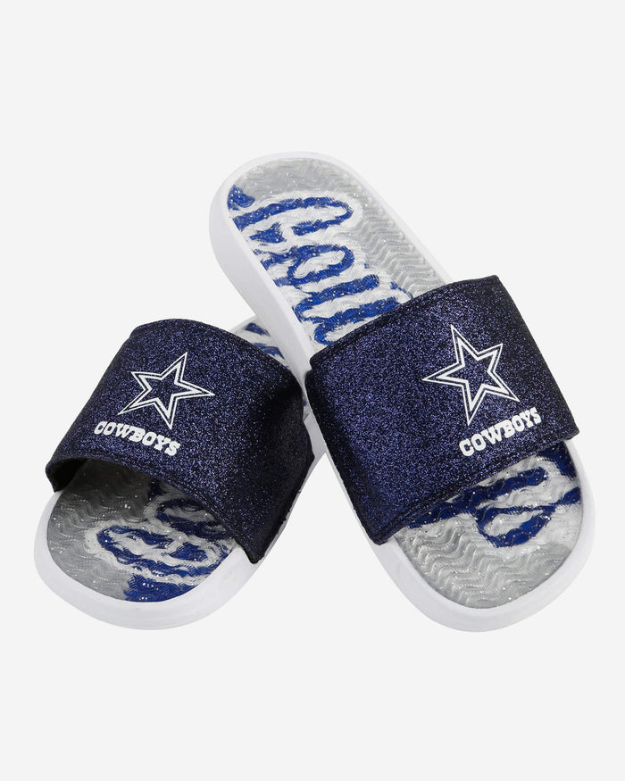 Dallas Cowboys Womens Glitter Gel Slide FOCO - FOCO.com