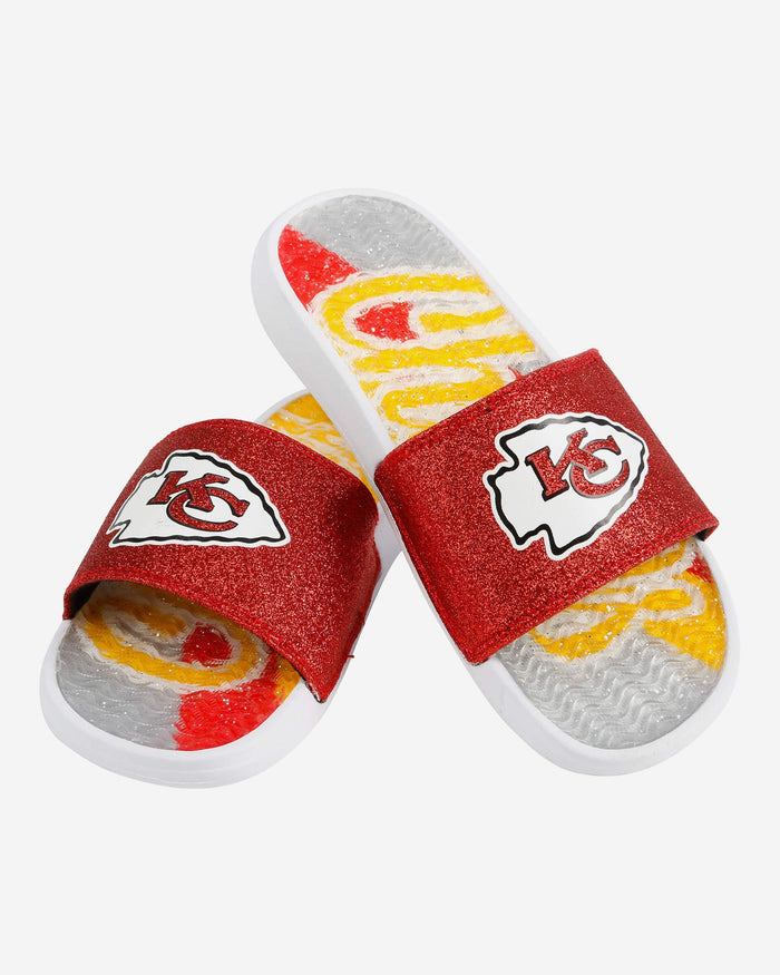 Kansas City Chiefs Womens Glitter Gel Slide FOCO - FOCO.com