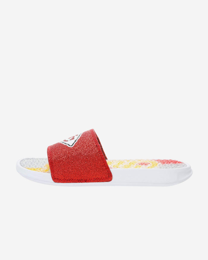 Kansas City Chiefs Womens Glitter Gel Slide FOCO