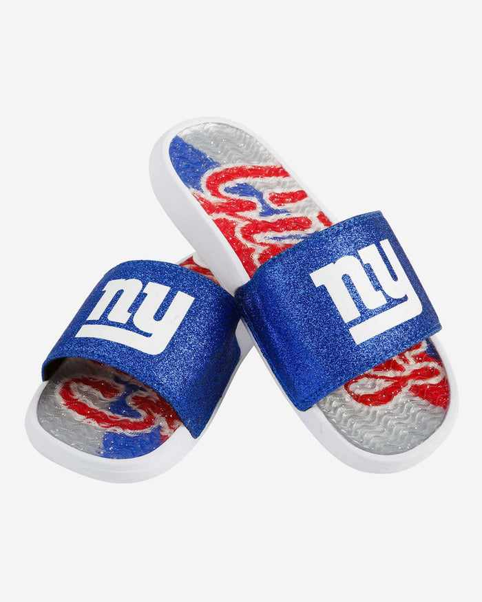 New York Giants Womens Glitter Gel Slide FOCO - FOCO.com