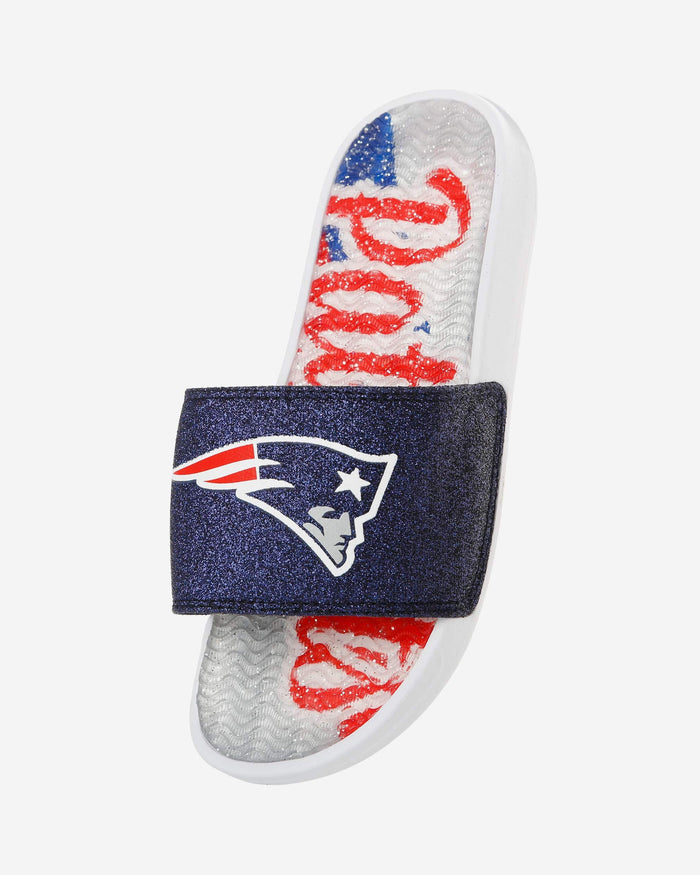 New England Patriots Womens Glitter Gel Slide FOCO - FOCO.com