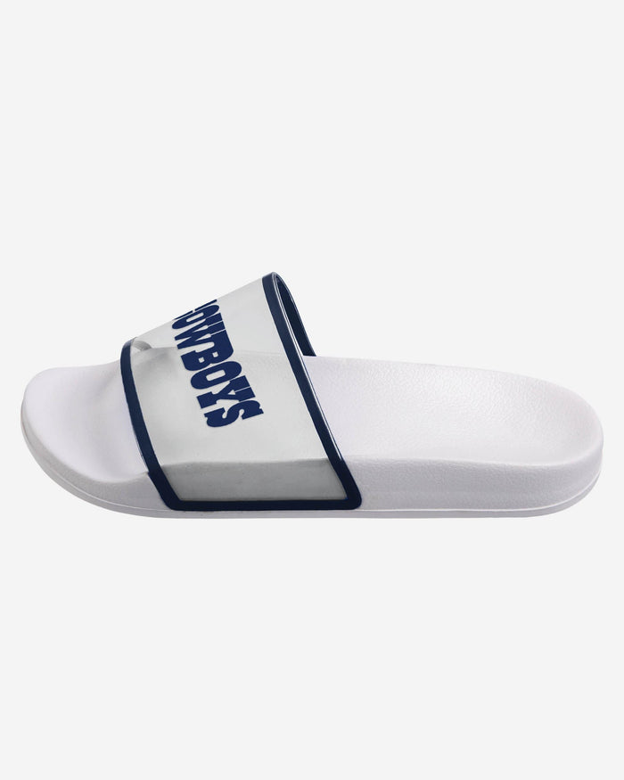 Dallas Cowboys Womens Clear Wordmark Slide Sandals FOCO - FOCO.com