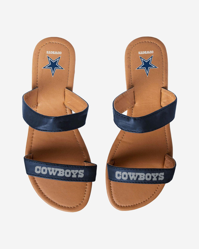 Dallas Cowboys Double Strap Slide Sandals FOCO - FOCO.com