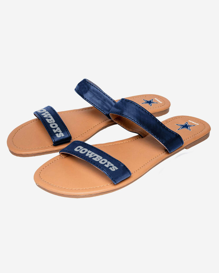 Dallas Cowboys Double Strap Slide Sandals FOCO - FOCO.com