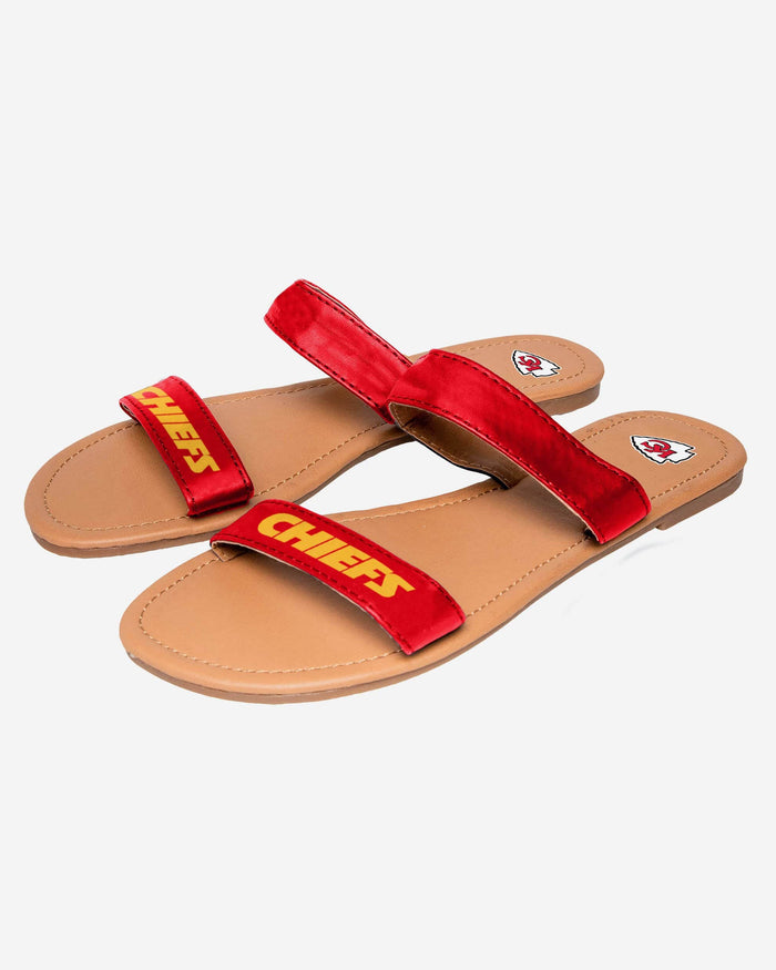 Kansas City Chiefs Double Strap Slide Sandals FOCO - FOCO.com